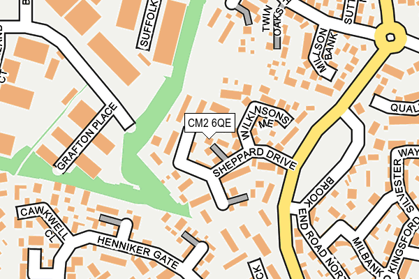 CM2 6QE map - OS OpenMap – Local (Ordnance Survey)