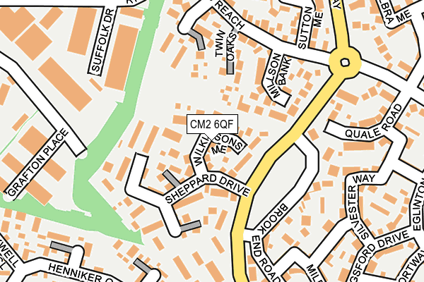 CM2 6QF map - OS OpenMap – Local (Ordnance Survey)
