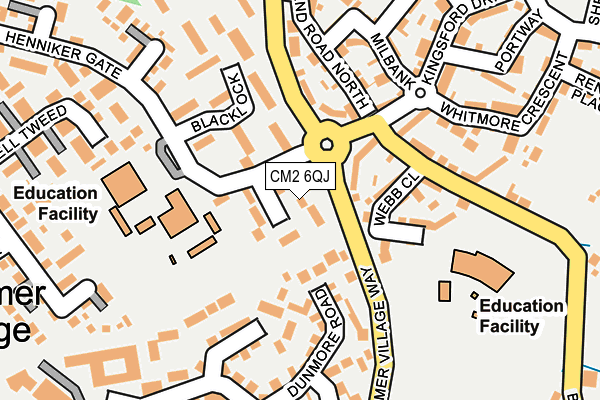 CM2 6QJ map - OS OpenMap – Local (Ordnance Survey)