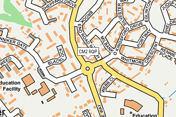 CM2 6QP map - OS OpenMap – Local (Ordnance Survey)