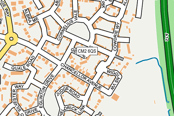 CM2 6QS map - OS OpenMap – Local (Ordnance Survey)