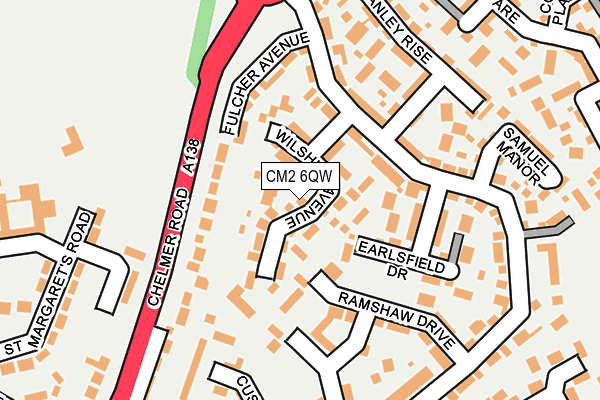 CM2 6QW map - OS OpenMap – Local (Ordnance Survey)