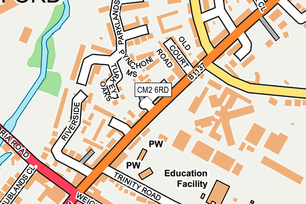 CM2 6RD map - OS OpenMap – Local (Ordnance Survey)