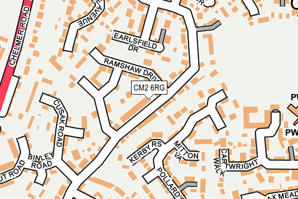 CM2 6RG map - OS OpenMap – Local (Ordnance Survey)