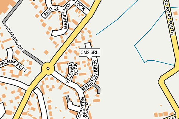 CM2 6RL map - OS OpenMap – Local (Ordnance Survey)