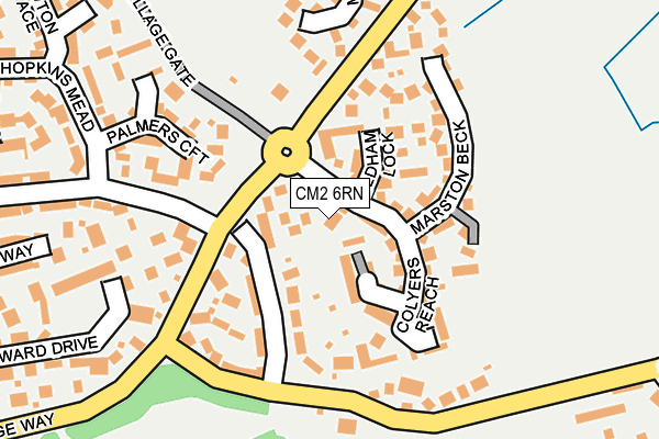 CM2 6RN map - OS OpenMap – Local (Ordnance Survey)