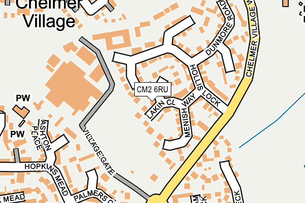 CM2 6RU map - OS OpenMap – Local (Ordnance Survey)