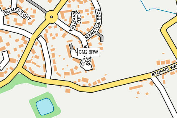 CM2 6RW map - OS OpenMap – Local (Ordnance Survey)