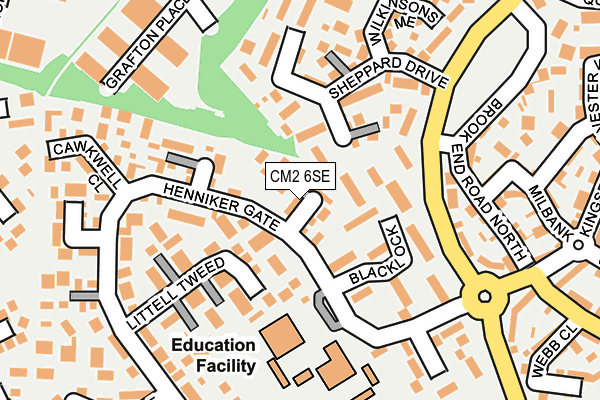 CM2 6SE map - OS OpenMap – Local (Ordnance Survey)