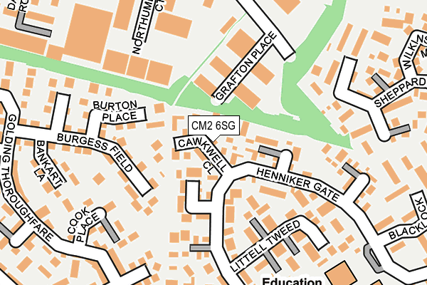 CM2 6SG map - OS OpenMap – Local (Ordnance Survey)