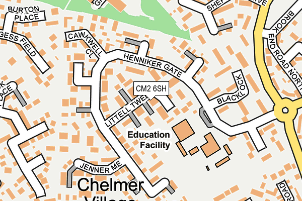 CM2 6SH map - OS OpenMap – Local (Ordnance Survey)