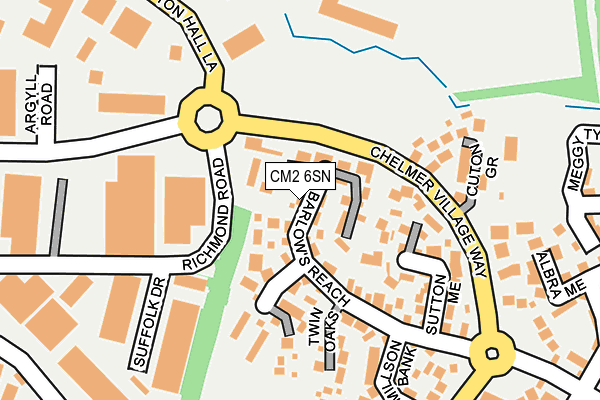 CM2 6SN map - OS OpenMap – Local (Ordnance Survey)