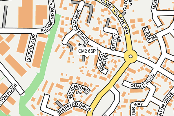 CM2 6SP map - OS OpenMap – Local (Ordnance Survey)
