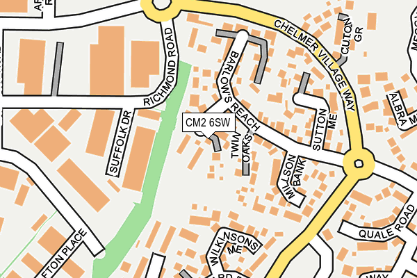 CM2 6SW map - OS OpenMap – Local (Ordnance Survey)