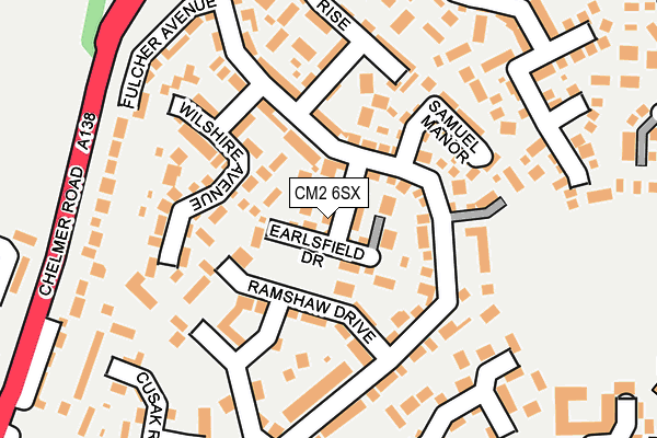 CM2 6SX map - OS OpenMap – Local (Ordnance Survey)