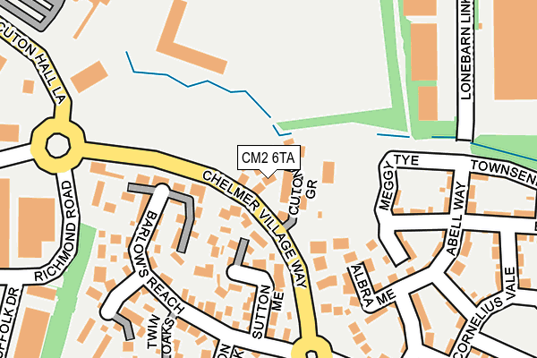 CM2 6TA map - OS OpenMap – Local (Ordnance Survey)