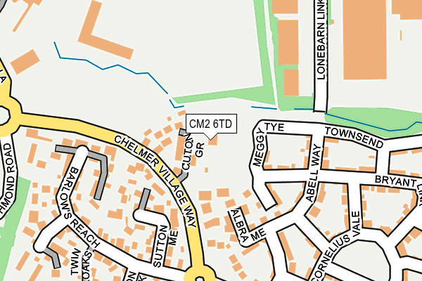 CM2 6TD map - OS OpenMap – Local (Ordnance Survey)