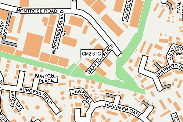 CM2 6TG map - OS OpenMap – Local (Ordnance Survey)