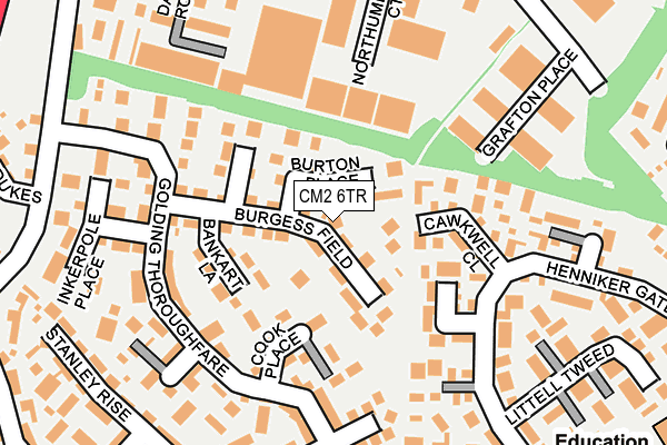 CM2 6TR map - OS OpenMap – Local (Ordnance Survey)