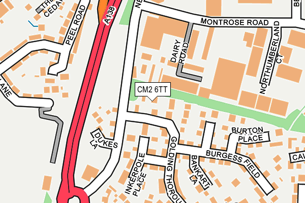 CM2 6TT map - OS OpenMap – Local (Ordnance Survey)
