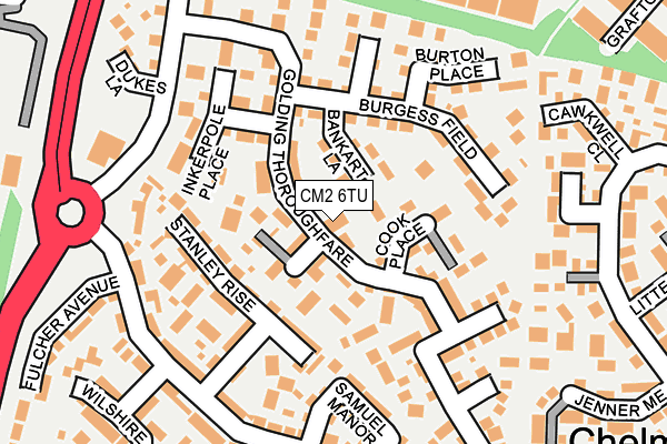 CM2 6TU map - OS OpenMap – Local (Ordnance Survey)