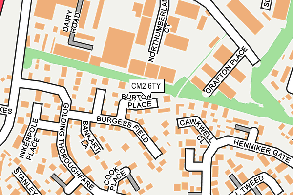 CM2 6TY map - OS OpenMap – Local (Ordnance Survey)