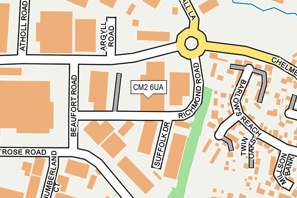 CM2 6UA map - OS OpenMap – Local (Ordnance Survey)