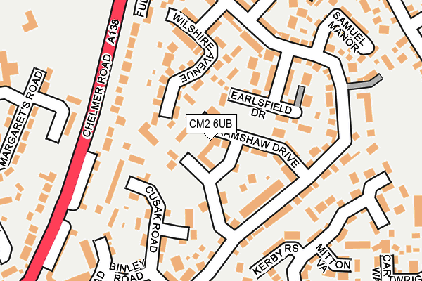 CM2 6UB map - OS OpenMap – Local (Ordnance Survey)