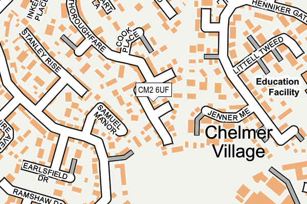 CM2 6UF map - OS OpenMap – Local (Ordnance Survey)
