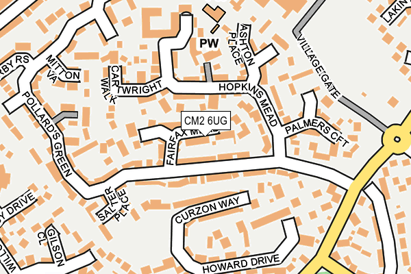 CM2 6UG map - OS OpenMap – Local (Ordnance Survey)