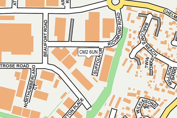 CM2 6UN map - OS OpenMap – Local (Ordnance Survey)