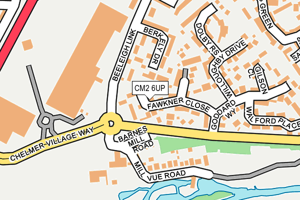 CM2 6UP map - OS OpenMap – Local (Ordnance Survey)