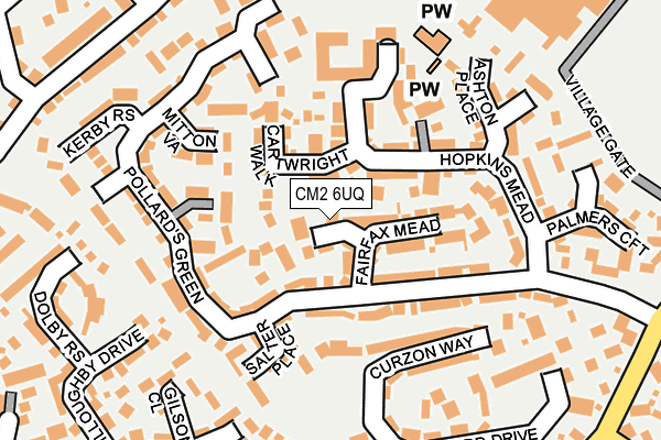CM2 6UQ map - OS OpenMap – Local (Ordnance Survey)