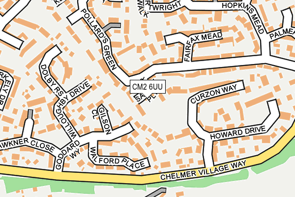 CM2 6UU map - OS OpenMap – Local (Ordnance Survey)