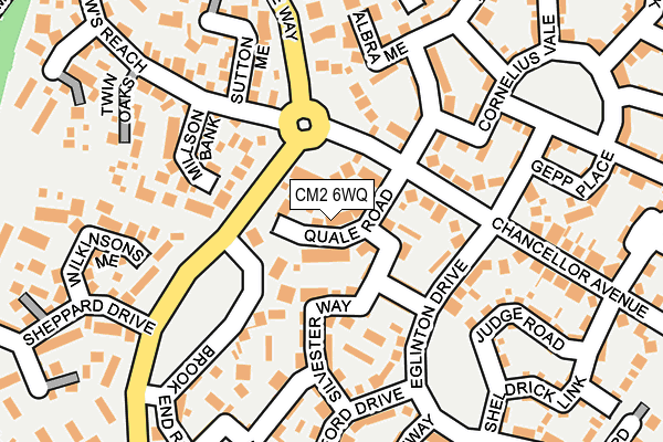 CM2 6WQ map - OS OpenMap – Local (Ordnance Survey)