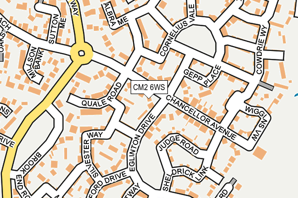 CM2 6WS map - OS OpenMap – Local (Ordnance Survey)