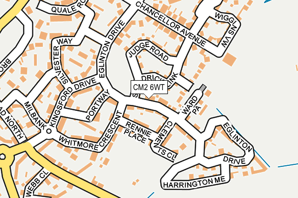 CM2 6WT map - OS OpenMap – Local (Ordnance Survey)