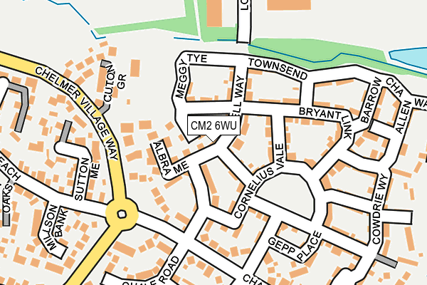 CM2 6WU map - OS OpenMap – Local (Ordnance Survey)