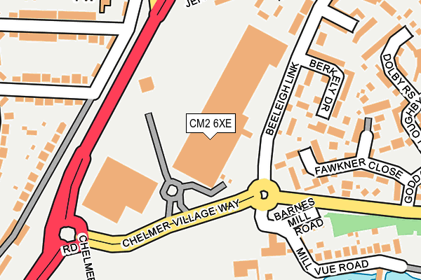 CM2 6XE map - OS OpenMap – Local (Ordnance Survey)