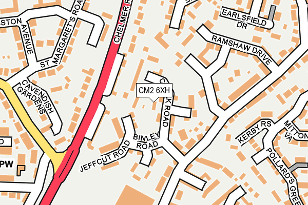 CM2 6XH map - OS OpenMap – Local (Ordnance Survey)