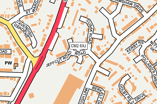 CM2 6XJ map - OS OpenMap – Local (Ordnance Survey)