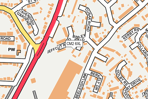 CM2 6XL map - OS OpenMap – Local (Ordnance Survey)