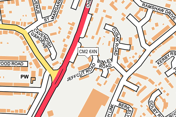 CM2 6XN map - OS OpenMap – Local (Ordnance Survey)