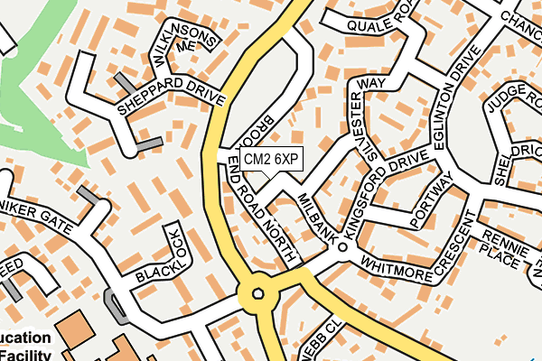 CM2 6XP map - OS OpenMap – Local (Ordnance Survey)