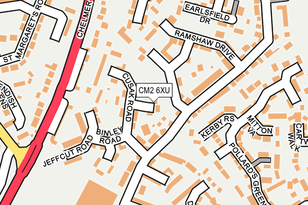 CM2 6XU map - OS OpenMap – Local (Ordnance Survey)