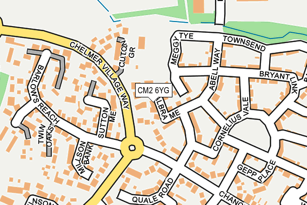 CM2 6YG map - OS OpenMap – Local (Ordnance Survey)