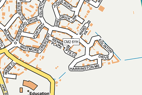 CM2 6YH map - OS OpenMap – Local (Ordnance Survey)