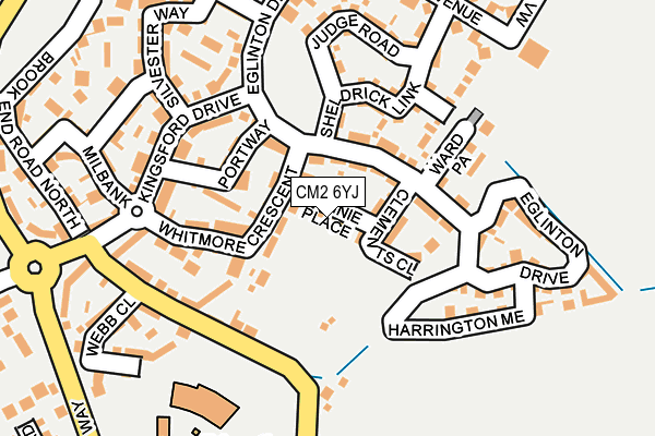 CM2 6YJ map - OS OpenMap – Local (Ordnance Survey)