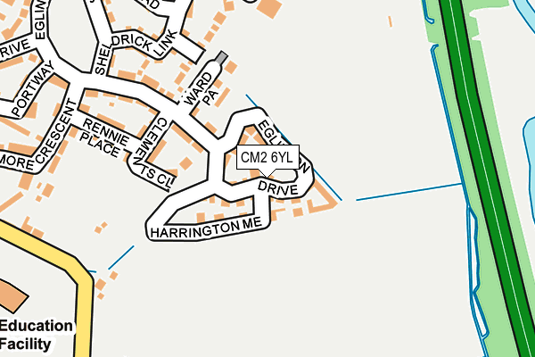 CM2 6YL map - OS OpenMap – Local (Ordnance Survey)