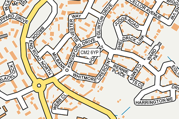 CM2 6YP map - OS OpenMap – Local (Ordnance Survey)